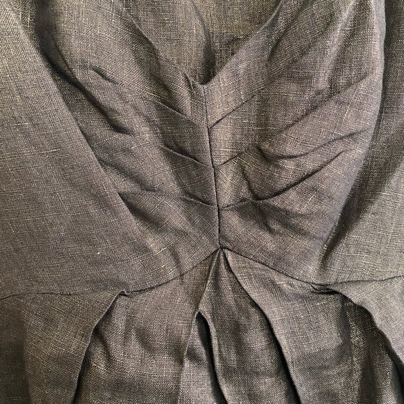 Zara NWT Bronze Linen Dress - Picture 5 of 6